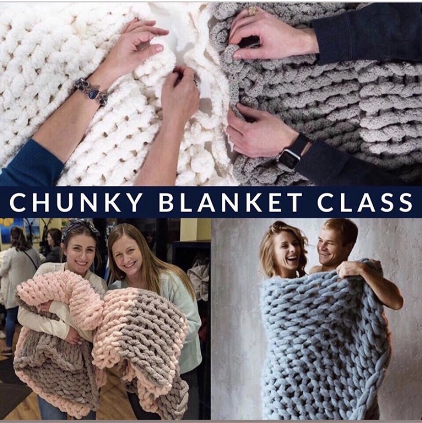 Chunky Knit Blanket - Bring Your Own Yarn